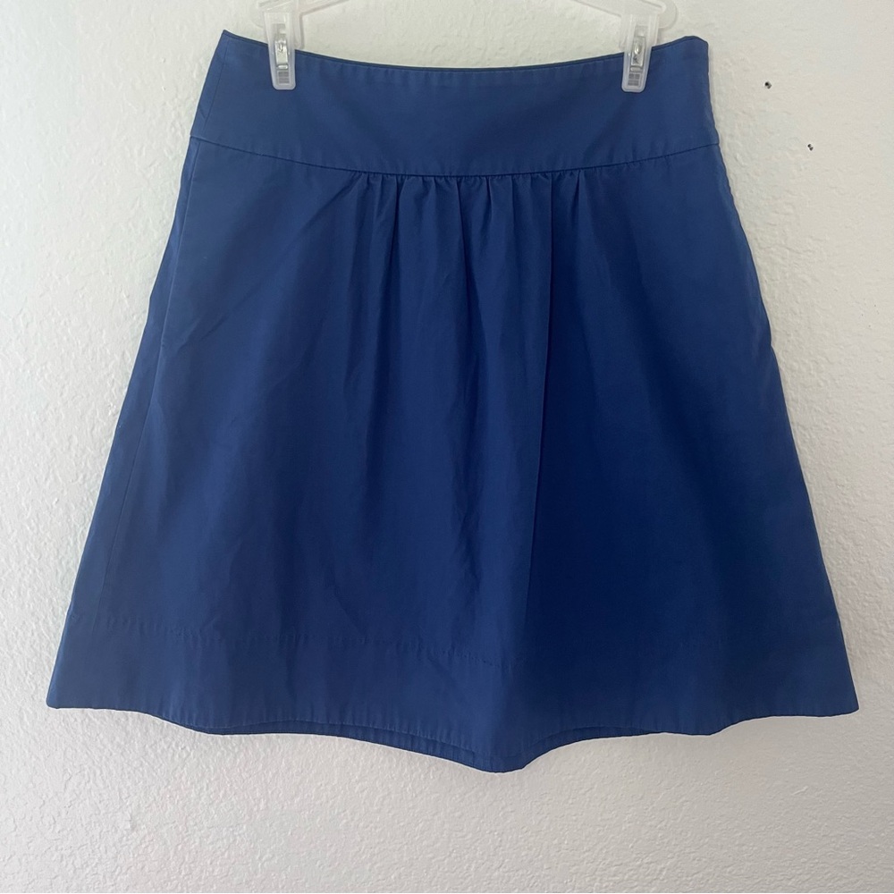 J. Crew A Line Cotton Navy Blue Skirt Size 0